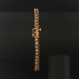 14k Yellow Gold and 2cttw Diamond Vintage S Link Tennis Bracelet 7.25"