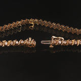 14k Yellow Gold and 2cttw Diamond Vintage S Link Tennis Bracelet 7.25"