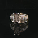 14k Yellow and White Gold 1cttw Diamond Cluster Ring Size 7