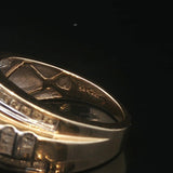 14k Yellow and White Gold 1cttw Diamond Cluster Ring Size 7