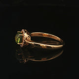 Effy 14k Yellow Gold 1ct Peridot and Diamond Halo Ring Size 7
