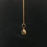 Effy 14k Yellow Gold 1ct Peridot and Diamond Halo Pendant Necklace 16" or 18"