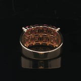 14k Yellow Gold 2.2cttw Ruby and 0.40cttw Diamond Band Ring Size 10