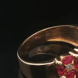 14k Yellow Gold 2.2cttw Ruby and 0.40cttw Diamond Band Ring Size 10