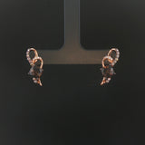 LeVian 14k Rose Gold Smoky Quartz and Diamond Stud Earrings