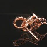 LeVian 14k Rose Gold Smoky Quartz and Diamond Stud Earrings