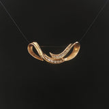 14k Yellow Gold and 0.25cttw Diamond Vintage Slide Pendant