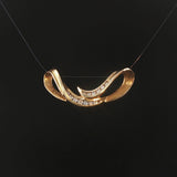 14k Yellow Gold and 0.25cttw Diamond Vintage Slide Pendant