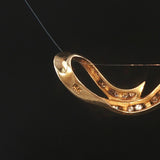 14k Yellow Gold and 0.25cttw Diamond Vintage Slide Pendant