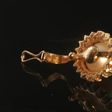 14k Yellow Gold Pearl and Diamond Halo Pendant