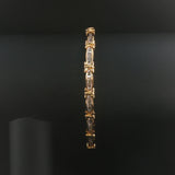 10k Yellow Gold 2cttw Baguette Diamond Fancy Link Bracelet 7"