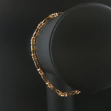 10k Yellow Gold 2cttw Baguette Diamond Fancy Link Bracelet 7"