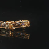 10k Yellow Gold 2cttw Baguette Diamond Fancy Link Bracelet 7"