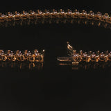 10k Yellow Gold and 2.5cttw Diamond Vintage S Link Tennis Bracelet 7.25"