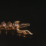 10k Yellow Gold and 2.5cttw Diamond Vintage S Link Tennis Bracelet 7.25"