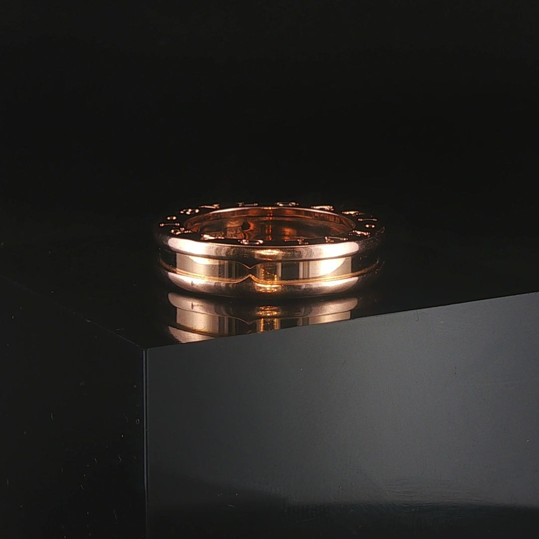 Bulgari B.zero1 18k Rose Gold Band Ring Size 4.5