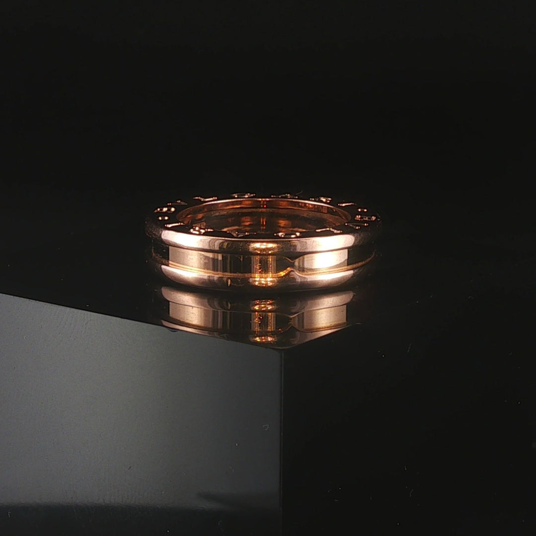 Bulgari B.zero1 18k Rose Gold Band Ring Size 4.5