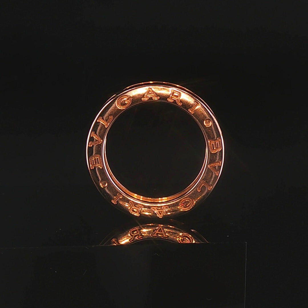 Bulgari B.zero1 18k Rose Gold Band Ring Size 4.5