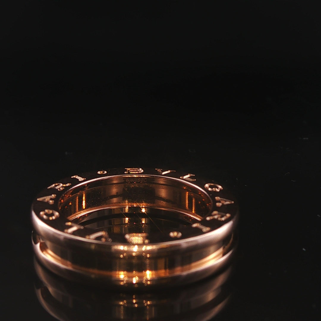 Bulgari B.zero1 18k Rose Gold Band Ring Size 4.5