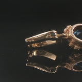 Judith Ripka 14k Yellow Gold Topaz and Diamond Drop Dangle Earrings 1"