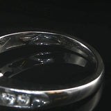 14k White Gold and 0.75cttw Three Diamond Halo Ring Size 7