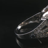 14k White Gold 11.8ct Emerald Cut Citrine and Diamond Ring Size 7