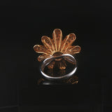 18k Rose and White Gold 1cttw Diamond Large Floral Ring Size 6.75