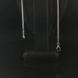 Salavetti 18k White Gold Tsavorite and Diamond Large Floral Pendant Necklace 16"