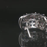 14k White Gold Iolite and Pink Topaz Huggie Earrings