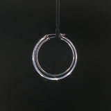 14k White Gold and 1cttw Diamond Hoop Earrings 1"