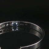 14k White Gold and 1cttw Diamond Hoop Earrings 1"