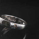 Effy 14k White Gold Blue Sapphire and Diamond Floral Spinner Ring Size 8