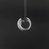 14k White Gold and 0.20cttw Diamond Huggie Earrings