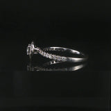 14k White Gold and 0.50cttw Diamond Halo Ring Size 7