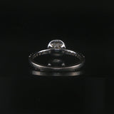 14k White Gold and 0.50cttw Diamond Halo Ring Size 7