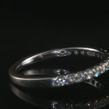 14k White Gold and 0.50cttw Diamond Halo Ring Size 7