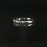 14k White Gold and 0.50cttw Diamond Half Eternity Band Ring Size 7