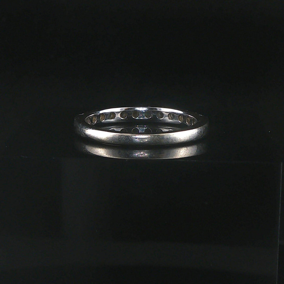 14k White Gold and 0.50cttw Diamond Half Eternity Band Ring Size 7