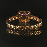 14k Yellow Gold Mystic Topaz and 1.25cttw Diamond Heavy Bangle Bracelet 7.25"