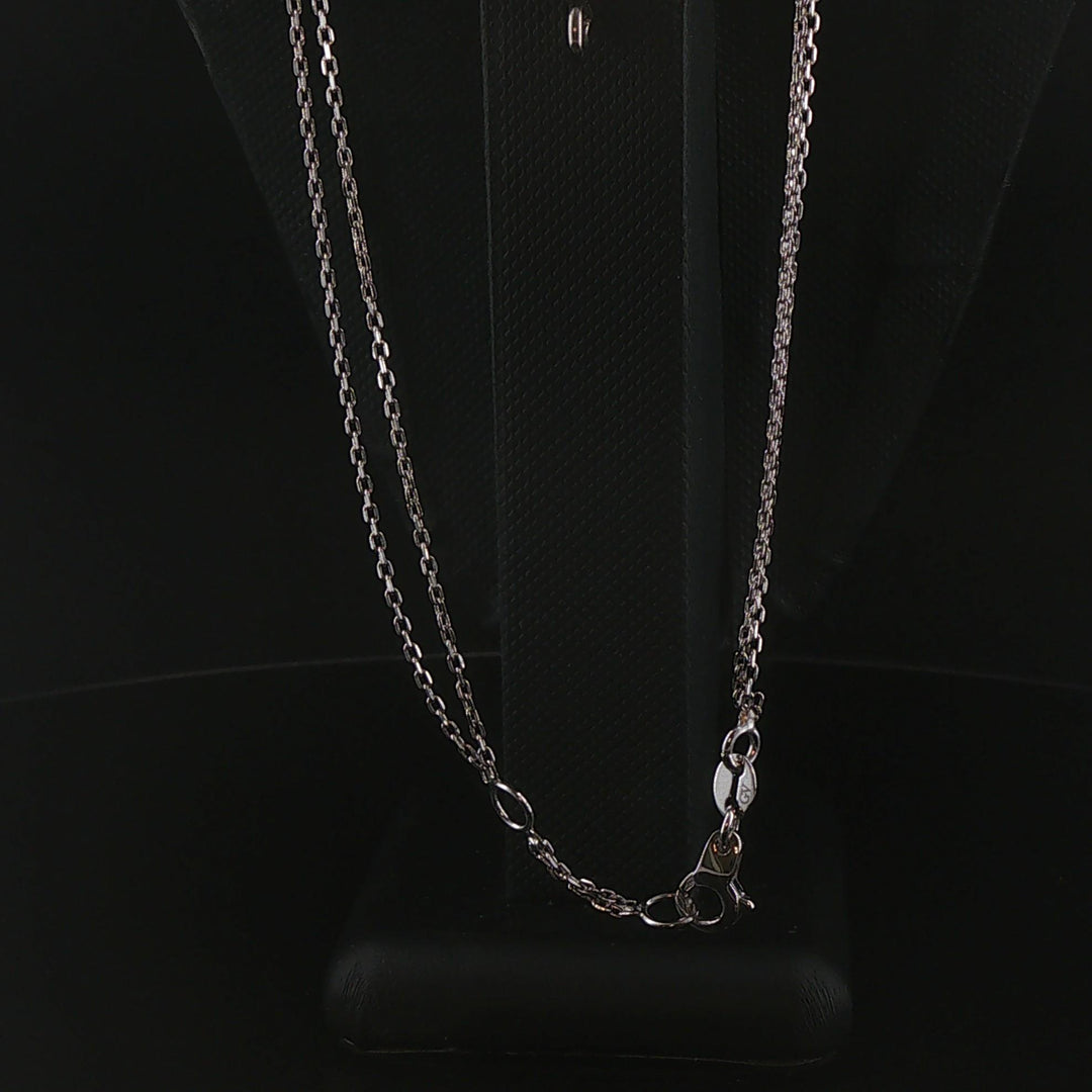 18k White Gold Mulit Color Tourmaline and Diamond Drop Necklace Italy 16.5"
