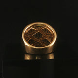 LeVian 18k Yellow Gold Blue Sapphire and 0.50cttw Diamond Solid Ring Size 6