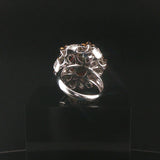 18k White Gold Citrine and Diamond Large Halo Ring Size 7