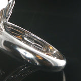 18k White Gold Citrine and Diamond Large Halo Ring Size 7