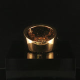 LeVian 18k Yellow Gold Orange Sapphire and Diamond Ring Size 7