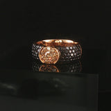 18k Rose Gold 0.88cttw Black and Brown Diamond Band Ring Size 6