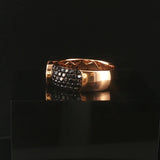 18k Rose Gold 0.88cttw Black and Brown Diamond Band Ring Size 6