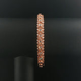 Sonia B 14k Rose Gold and 3cttw Diamond Heavy 38.2g Flex Bangle Bracelet 7"