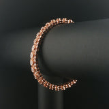 Sonia B 14k Rose Gold and 3cttw Diamond Heavy 38.2g Flex Bangle Bracelet 7"