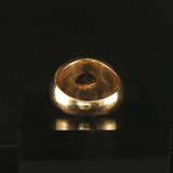 18k Yellow Gold Smoky Quartz and Diamond Heavy 21.2g Ring Size 7
