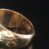 18k Yellow Gold Smoky Quartz and Diamond Heavy 21.2g Ring Size 7